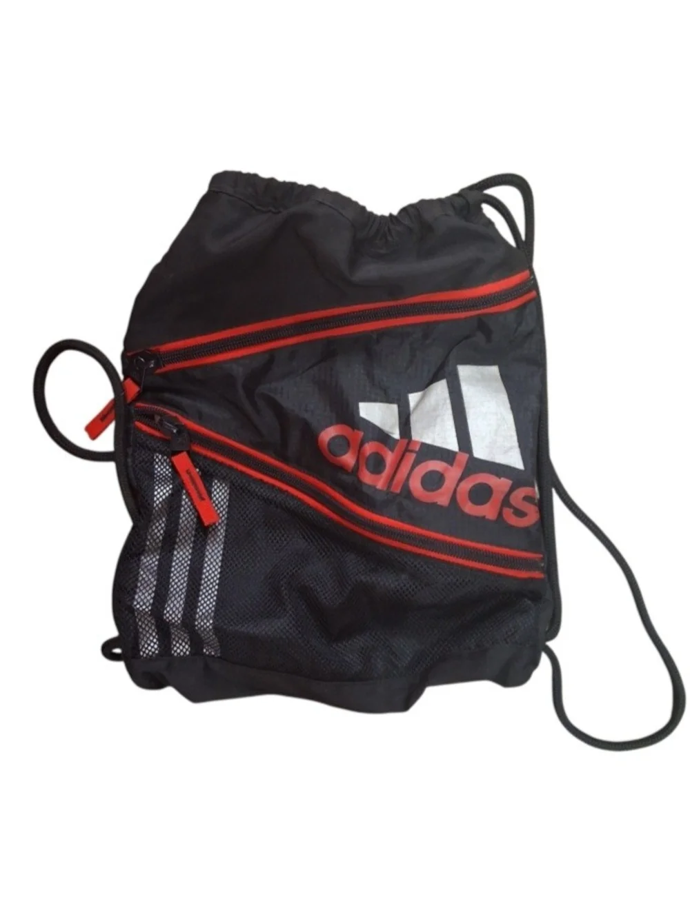 adidas Black & Red Drawstring Gym Sack